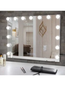 Fenchilin Large Hollywood Lighted Makeup Vanity Mirror With 15 Dimmable LED Bulbs And Bluetooth Speaker For Dressing Room And Bedroom Or Wall-Mounted -Umbra Home Decor Shop GUEST ffffd7a2 1c38 4ac5 8dc3 dfce50c01a8c